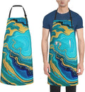 Waterproof Apron Adjustable Bib for Women Men Vintage Nautical White Ship Cooking Aprons Chef Bibs with 2 Pocket