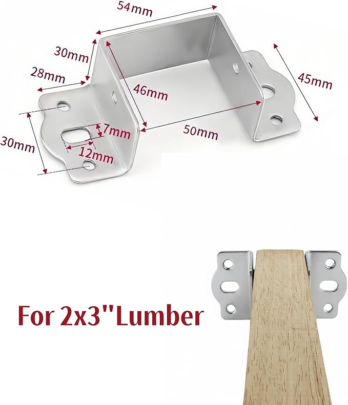 2Pcs Chicken Coop Roost Brackets, Metal Perch Mount for Chicken Coop, Heavy Duty Roost Bar Brackets for 2x3 Lumber, Come with Screws