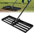 Saker Lawn Leveling Rake 30x10 Inch, 73-Inch Heavy Duty Lawn Leveler Tool with Stainless Steel Handle for Lawns, Backyard, Garden, Golf Course, Farm - Black