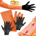YUNVI Field Dressing Gloves for Deer Hunting and Veterinary Use - Includes Disposable and Nitrile Gloves