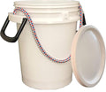 iSMART 5 Gallon Bucket with Rope Handle, Two Sides Handle, 2 Color to Choose (White, 1 Pack)