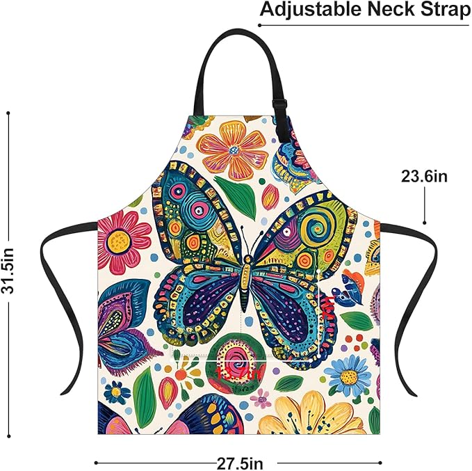 Apron Adjustable Waterproof with Two Deep Pockets Wowen men for Summer BBQ Pool Parties & Resorts