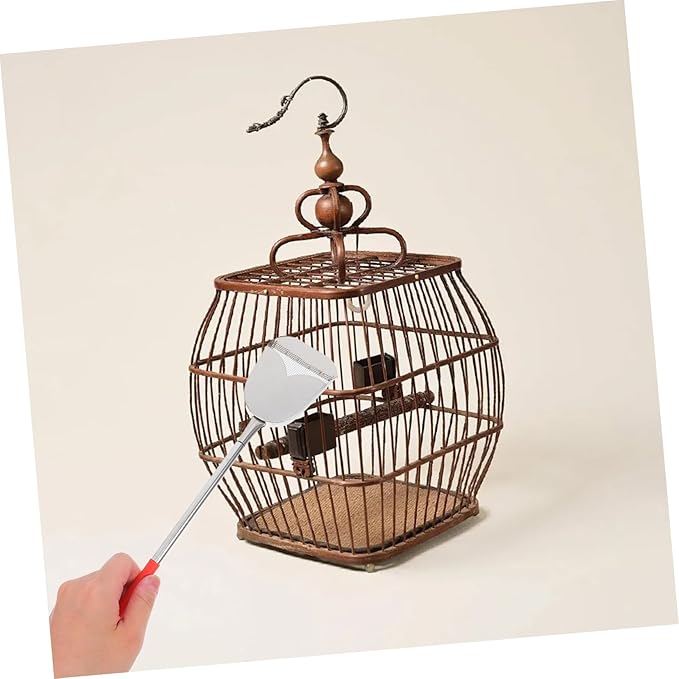 SUPVOX 2Pcs Bird Cage Cleaning Brush and Droppings Shovel Set Efficient Pet Bird Supplies for Small Animal Cage Cleaning Ensures Habitat and Promotes Bird Health