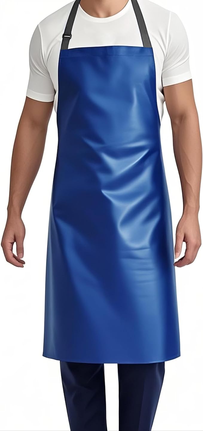 GoldPig Heavy-Duty Waterproof Apron, Chemical Resistant Rubber Vinyl for Industrial, Lab, Kitchen, Butcher & Grilling (40")