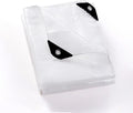 GUARD SHIELD Clear White Tarp Heavy Duty 12x12 Feet Waterproof for Greenhouse Outdoor Garden Poly Cover UV Resistant 3x3 Weave 10mil