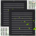 2 Pcs Aluminum Attic Vents 12" x 12" Metal Gable Wall Mesh Shed Vent with Screen Square Louver Grille for Exterior Door House Attic Garage Ceiling