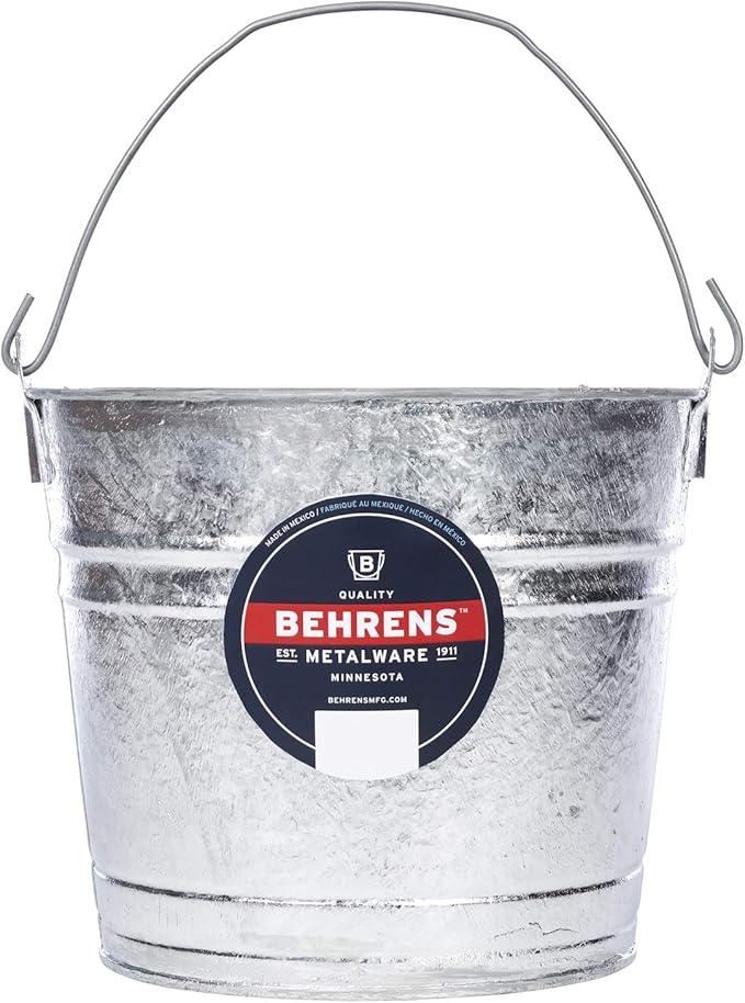 Behrens Hot-Dipped Galvanized Steel Utility Pail 10-Quart