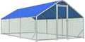 Large Metal Chicken Coop Run with Heavy-Duty Hardware Cloth for 30 Chickens/Ducks, Chicken Runs for Yard with Waterproof Cover, Chicken Enclosure Pen Outdoor, Walk-in Poultry Cage