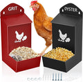Chicken Oyster Shell Feeder Grit Feeder, Metal Automatic Chicken Feeders Coop Accessories Supplies, Hanging Poultry Feeders for Chicks Duck Goose