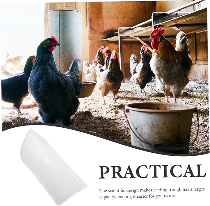 Automatic Chicken Feeder for Poultry Spill Hanging Feeding Container for Chickens and Game Birds Easy to Clean for