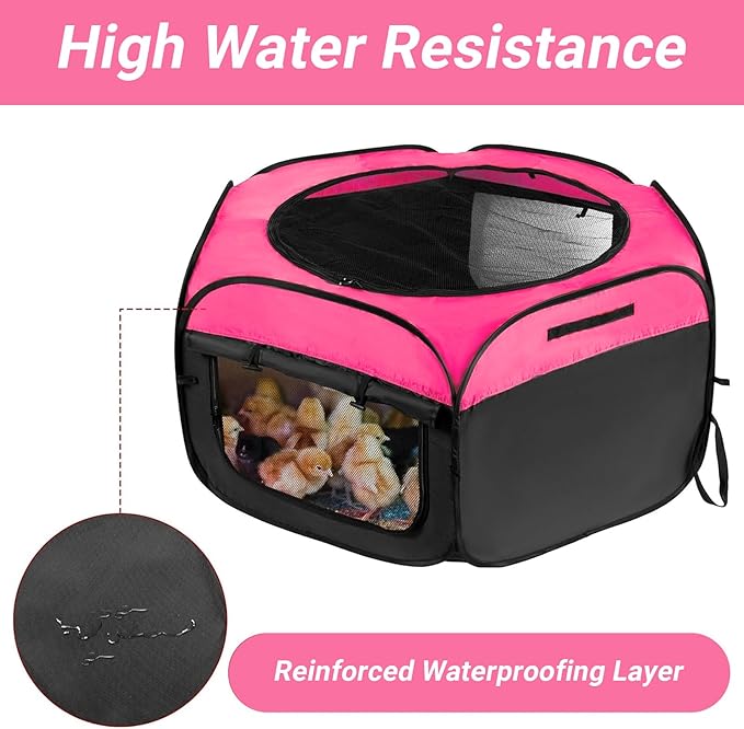 Chicken Brooder Box for Chick Starter Kit,Portable Chick Brooder Pen/Chicken Playpen/Baby Chicken Supplies Brooder Box/Chicken Tent Up to 15 Baby Chick, Duck and Quail