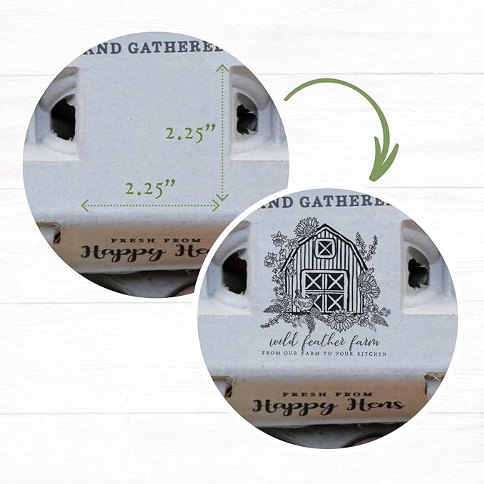 Egg Cartons- Adorable Printed Design for Farm Fresh Eggs, Recycled Paper Cardboard, Sturdy & Reusable, Holds up to XL Chicken Eggs (Blank Stamping, 250)