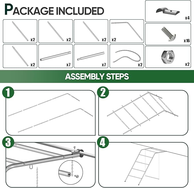 Chicken Perch for Coop with Swing,Chicken Roosting Bars with Large Ladder,Farm Chickens Toys,Perfect for Backyard Pet's Healthy & Happy,Easy to Assemble & Clean,Grey