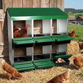 Metal Chicken Nesting Boxes, Roll Away Egg Collection with Lid Cover to Protect Eggs, Easy Clean Ventilated Design for Chicken Coop, Hen Roosting Boxes for Laying