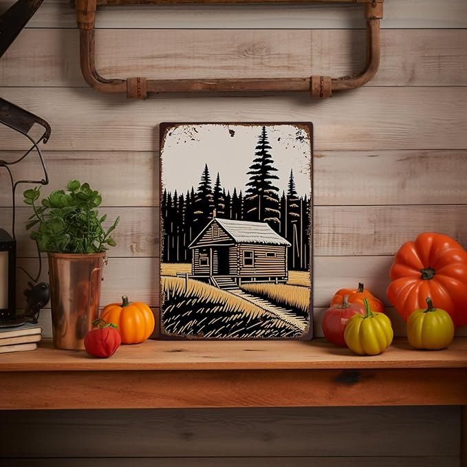 Rustic Farmhouse Metal Sign Vintage Style Wall Decor Gift 12x8 Inches