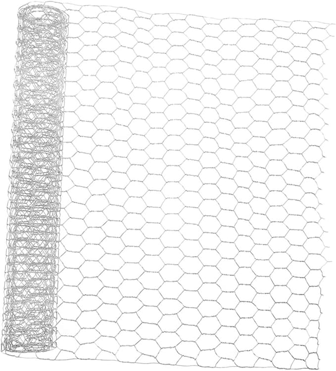 YARNOW 1 Roll Galvanized Wire Poultry Netting Heavy Duty Chicken Coop Fencing Mesh for Garden Bird and Deer Barrier Easy Assembly Durable and Ventilated Enclosure