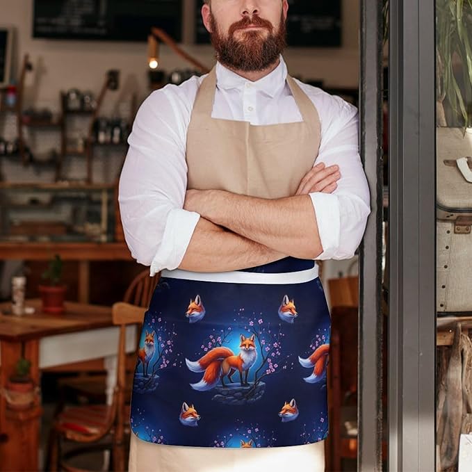 Short 3 Pockets Waist Waiter Waitress Half Apron Waterproof Chef Aprons