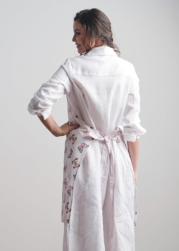 Maison d' Hermine 100% Cotton Apron for women with Pocket Kitchen Chef Apron for Men Cooking Easter Decorations