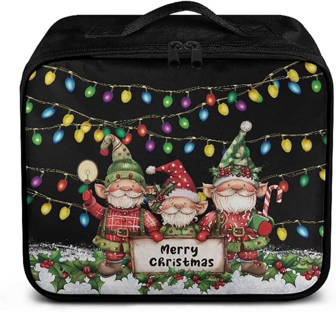 Rnyleeg Christmas First Aid Kit for Home Empty First Aid Bag Car Medical Kit Easy To Store Portable Emergency Medical Trauma Bag Cute Gnome