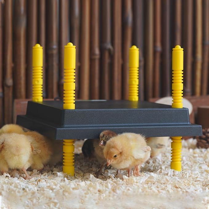 Chick Brooder Heating Plate, 10" x 10" Brooder Heater for Chicks with Adjustable Heights