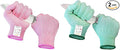 Evridwear Cut Resistant Gloves Food Grade Level 5 Kitchen Safety Protection (Medium, Pink+Green)