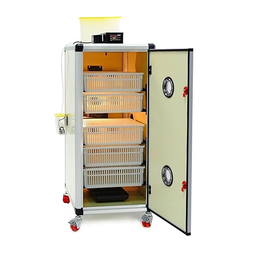 Incubators for Hatching Eggs – HB175H Egg Incubator Hatcher, Automatic & Self-Regulated Temperature & Humidity, Chicken Egg Incubator, Professional Cabinet Poultry Incubator by Cimuka