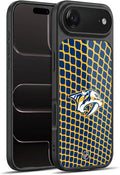Head Case Designs Officially Licensed NHL Net Pattern Nashville Predators Gel Armor Case [Military Grade Drop Protection] Compatible with Apple iPhone 17 Air