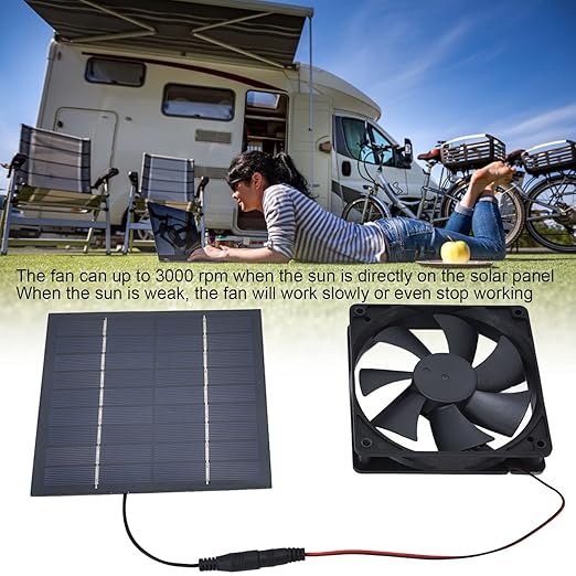 Solar Powered Exhaust Fan, 10W 12V 2A Wall Mount Ventilation and Cooling Dual Fans Waterproof Window Exhaust Ventilator, Portable Solar Panel Fan Kit for Chicken Coop, Greenhouse, Dog House