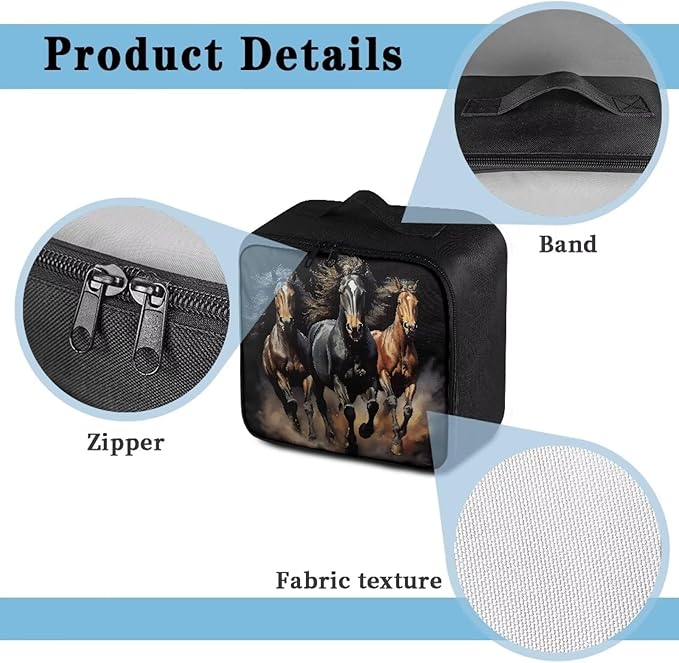 Rnyleeg Horse First Aid Kit for Home Emergency Medical Trauma Bag Portable Travel First Aid Bag Empty Medicine Storage Bag Black