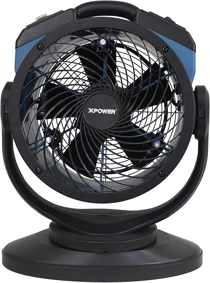 XPOWER Misting Fan FM-68, Outdoor Cooling, Oscillating, Heavy Duty, Powerful, High Velocity, 3-Speed, Ideal for Camping, Patios, Picnics, & More, 15 In