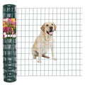 Green PVC Coated Welded Wire Fence 36 Inch x 25 Foot, 2 Inch x 3 Inch 16GA, Garden Border Fencing Roll Vinyl Coating Metal Wire Mesh for Yard Vegetable Plant Protection Poultry Netting