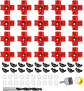 20 Pack Horizontal Chicken Nipples Waterer - Easy Install Automatic Chicken Water Feeder, Poultry Nipples Side Mount Drinkers for Quail Duck