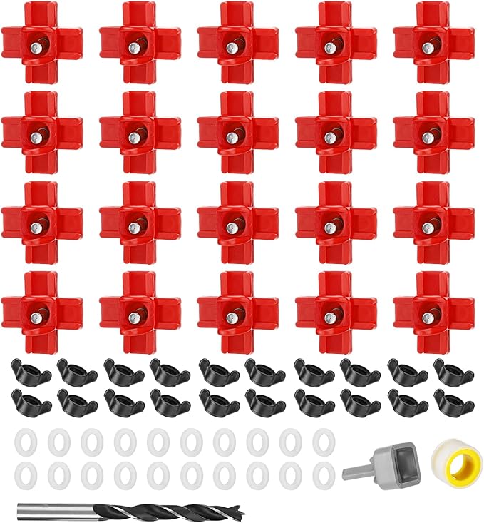 20 Pack Horizontal Chicken Nipples Waterer - Easy Install Automatic Chicken Water Feeder, Poultry Nipples Side Mount Drinkers for Quail Duck