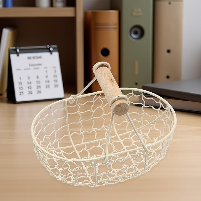 1pc Wrought Iron Storage Basket Kitchen Organizer Decorative Basket Creative Basket Fruit Container Desktop Storage Holder Decorative Fruit Basket Bakery Bread Holder Bread Basket