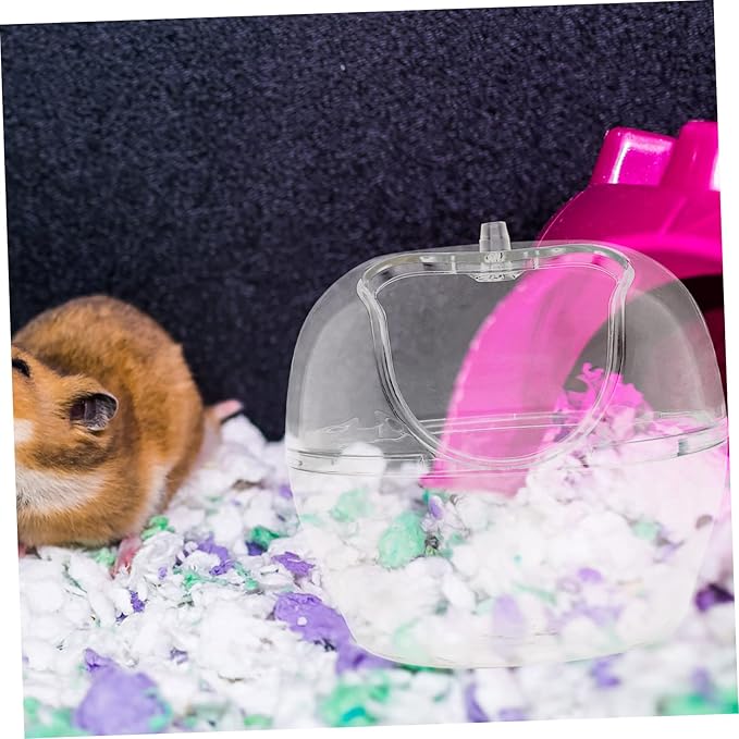 1pc Hamster Bathroom Transparent Sand Bath Box for Pets Lightweight Play Rest Container for Hamsters Guinea Pigs More Breathable Design for Safe Bathing
