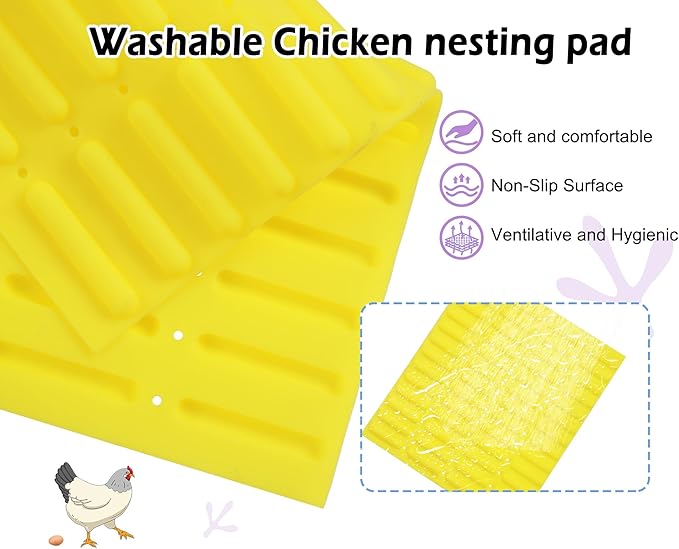 Chicken Nesting Box, Waterproof Hens Nesting Boxes with Chicken Nesting Pads for Laying Eggs, Wall Mount Nesting Boxes for Chickens, Duck, Rabbit, Poultry (Red)