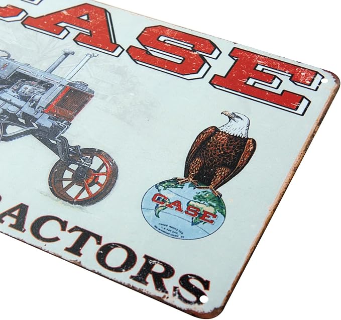 ERLOOD Farm Tractors Metal Tin Sign, Vintage Plaque Poster Home Wall Decor 12 x 8 Inches