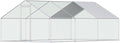 Large Metal Chicken Coop Walk-in Poultry Cage Chicken Run Pen Rabbit Duck House with Waterproof and Anti-UV Cover for Outdoor Farm Use