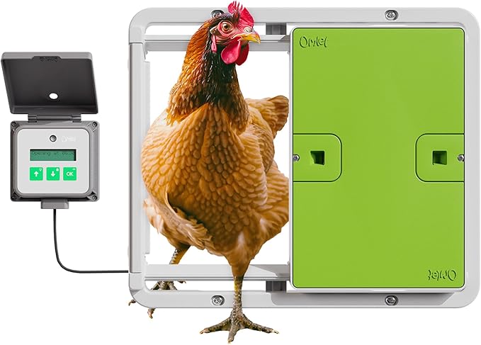 Omlet Automatic Chicken Coop Door Opener Operated by Light Sensor or Timer | Easy to Install, No Maintenance Required | Improves Coop Security and Insulation | Built-in Safety Sensors | Green