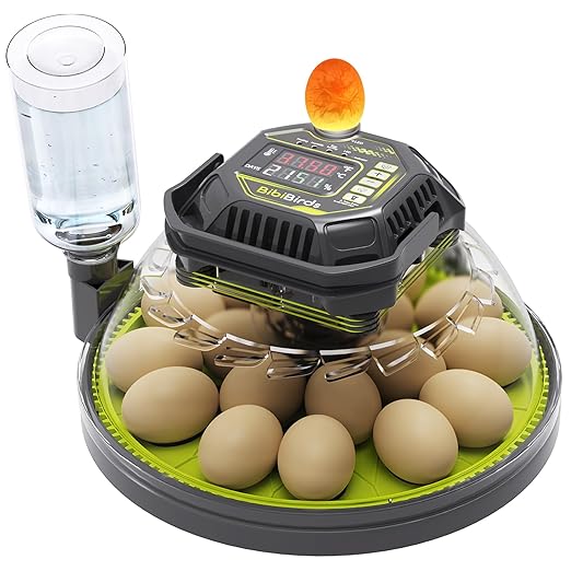 Egg Incubator with Automatic Egg Turning and Humidity Control,Egg Turner Auto Stop,Built in Day Counter,Egg Candler,Humidifier,18 Egg,Quail Parrot Chicken Duck Goose Hatch At Home