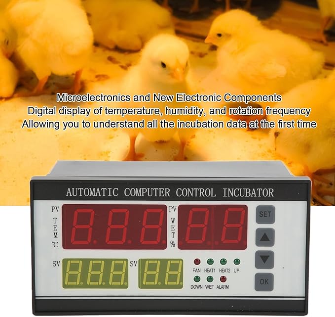 Egg Incubator Controller Thermostat Automatic Temperature Humidity Sensor 220V for Efficient Incubation