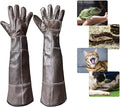 Animal Handling Gloves Bite Resistant, 60cm/ 23.6in Bite Proof Glove for Gardening, Grabbing Cat/Dog/Bird/Snake/Lizard/Falcon/Reptile, Anti-Bite Work Gloves (Upgrade, Deep Color)