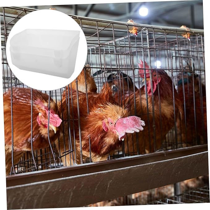 YARNOW 2pcs Hanging Chicken Feeder and Waterer Plastic Chick Feeder Deep Design for Poultry Farms Prevents Leakage and to Clean and Refill