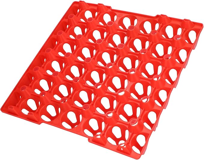 Egg Crate, Egg Tray Egg Cartons 5PCS Flats 30 Cell Egg Crates Holder Tray Stackable Egg Cartons Hold Multiple Eggs Home Farm Supplies for Storing, Sorting, and Shipping Eggs (Red)