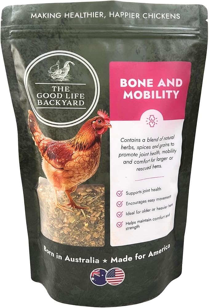 Good Life Backyard Bone and Mobility for Chickens – Natural Joint and Bone Support Supplement (2 lb Pouch) | Hatching Time