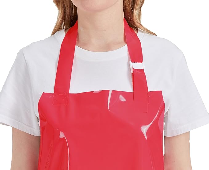 Nanxson TPU Waterproof Apron Lightweight Work Apron with Adjustable Buckle for Pet Bathing,Dishwashing,Butchers,Housework
