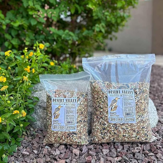 Desert Valley Premium Whole Grain Scratch Feed- Non GMO - Nutritious Treat for Chickens, Ducks, Wild Birds & More (10-Pounds)