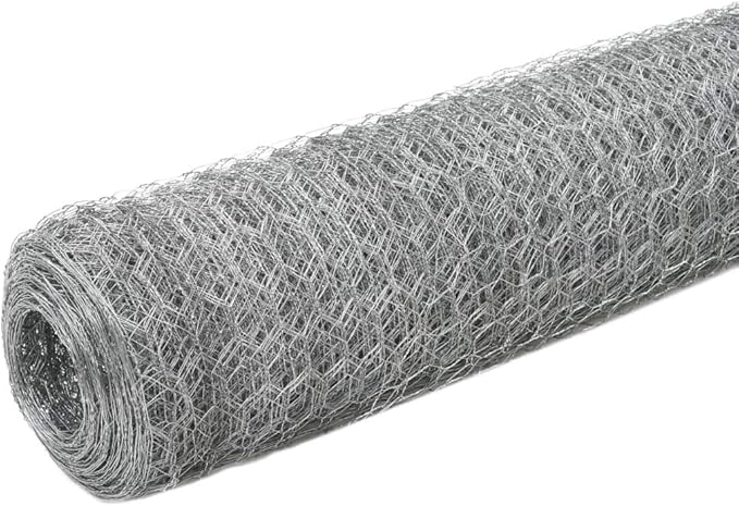 Galvanized Steel Chicken Wire Fence 82'x3.9' Silver, 4 Pieces Heavy Duty Poultry Netting for Garden Protection and Livestock Enclosure, Durable Rust Resistant Mesh