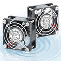 2 Packs IP67 60mm x 25mm 12v 2pin Small Cooling Fan Dual Ball Bearing Brushless High Speed for RV Refrigerator, Tarrarium, Computer case, Solar Battery Box