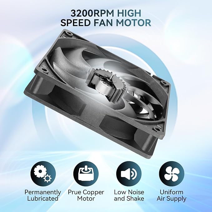 25W Solar Powered Fan Kit for Chicken Coop for Home, Outside, Solar Exhaust Fans Window for Attic, Shed, Barn, Chicken Coop, Dog House